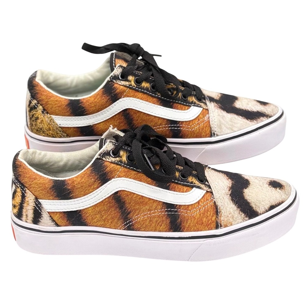 Vans x Discovery Project CAT ComfyCush Old Skool Tiger Sneakers Shoes US Jr 7